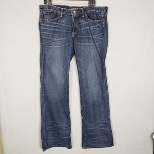 Lucky Brand 181 Relaxed Straight Jeans Dark Wash Blue Denim 38x33 Mens